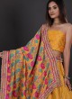 Yellow Lehenga Choli With Floral Printed Dupatta